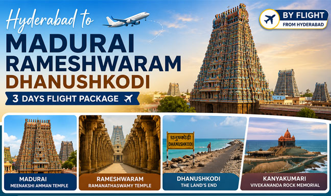 Madurai Rameshwaram Dhanushkodi Tour Package from Hyderabad